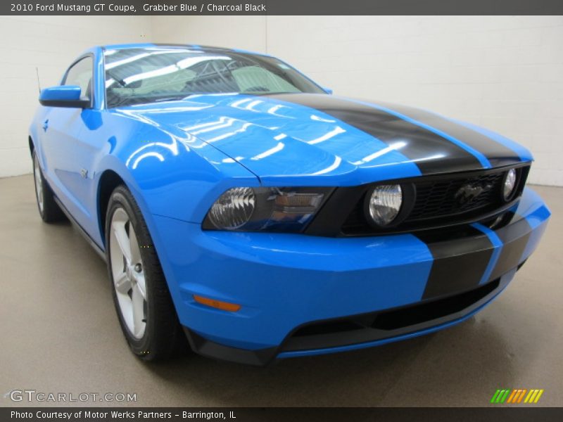 Grabber Blue / Charcoal Black 2010 Ford Mustang GT Coupe