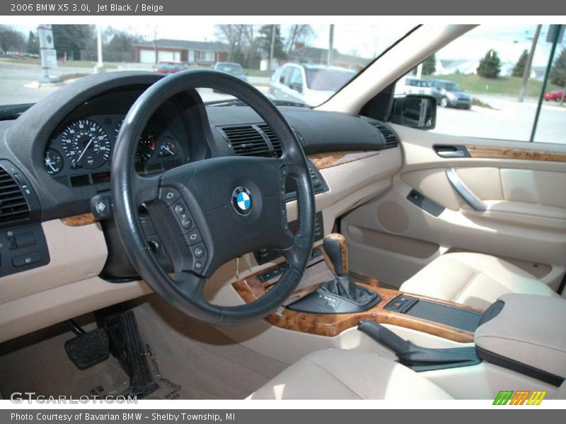 Jet Black / Beige 2006 BMW X5 3.0i