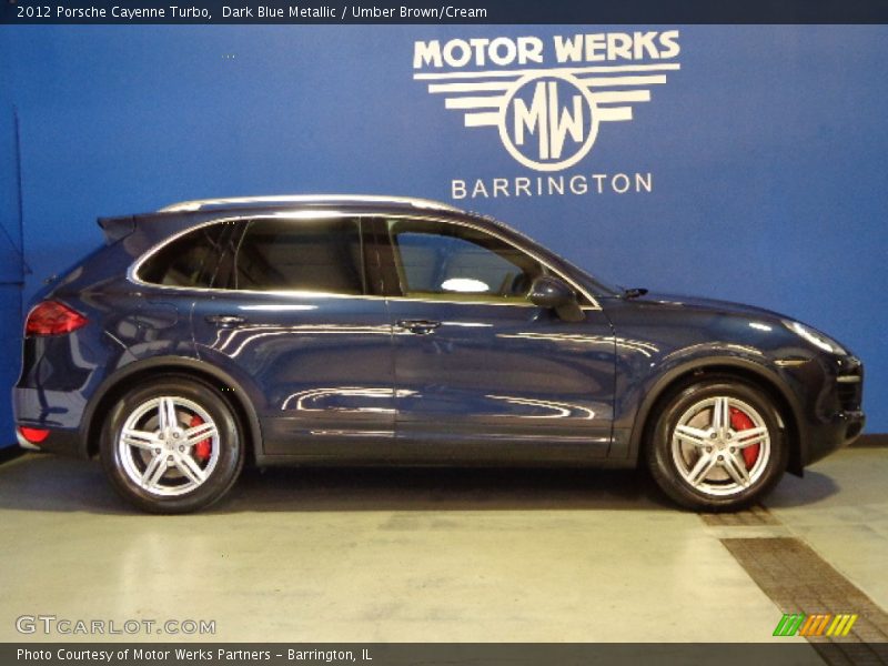 Dark Blue Metallic / Umber Brown/Cream 2012 Porsche Cayenne Turbo