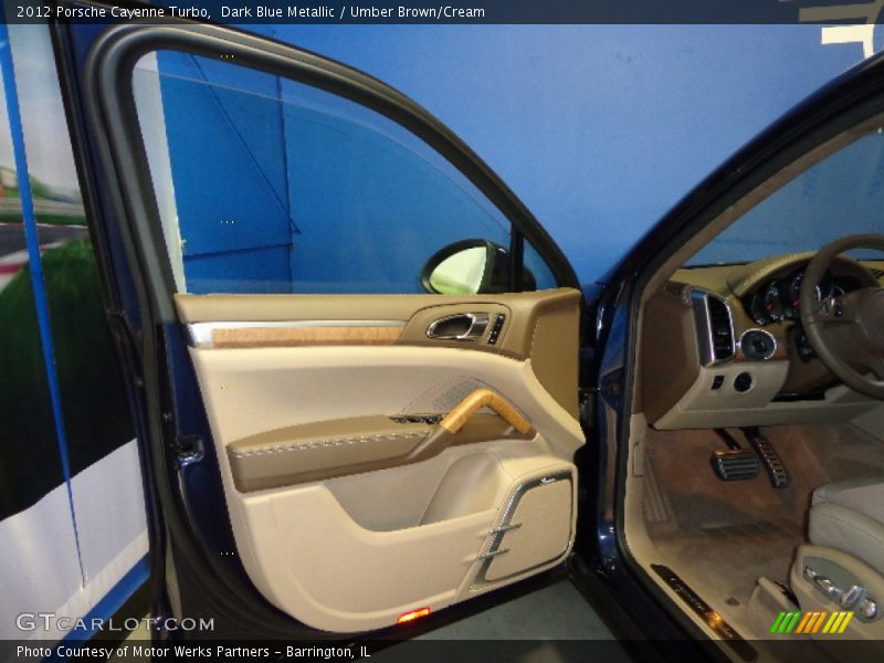 Dark Blue Metallic / Umber Brown/Cream 2012 Porsche Cayenne Turbo