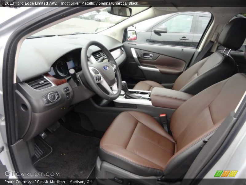 Ingot Silver Metallic / Sienna/Charcoal Black 2013 Ford Edge Limited AWD