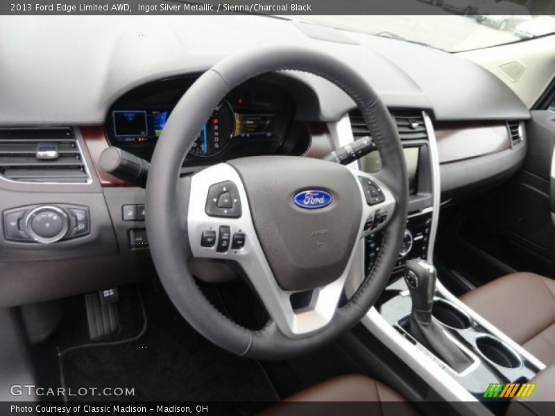 Ingot Silver Metallic / Sienna/Charcoal Black 2013 Ford Edge Limited AWD