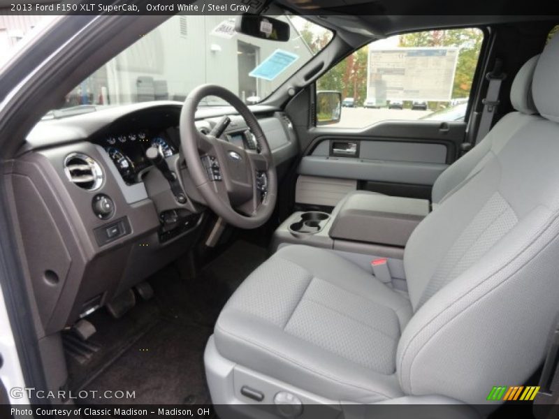 Oxford White / Steel Gray 2013 Ford F150 XLT SuperCab