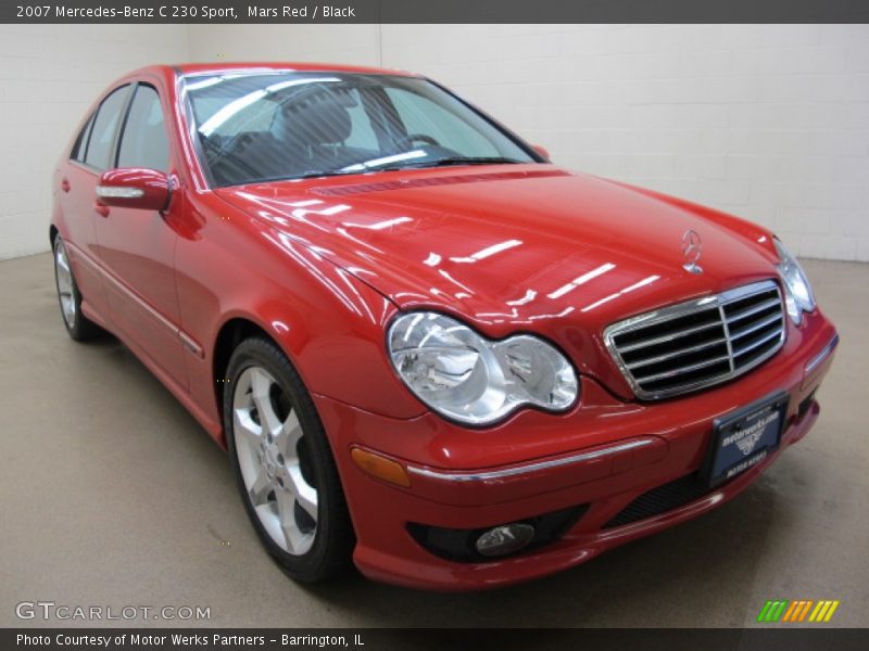 Mars Red / Black 2007 Mercedes-Benz C 230 Sport