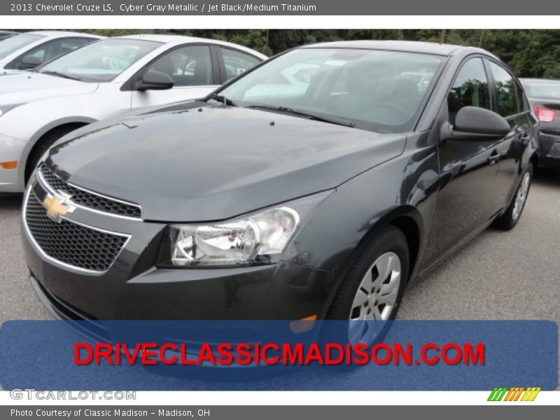 Cyber Gray Metallic / Jet Black/Medium Titanium 2013 Chevrolet Cruze LS