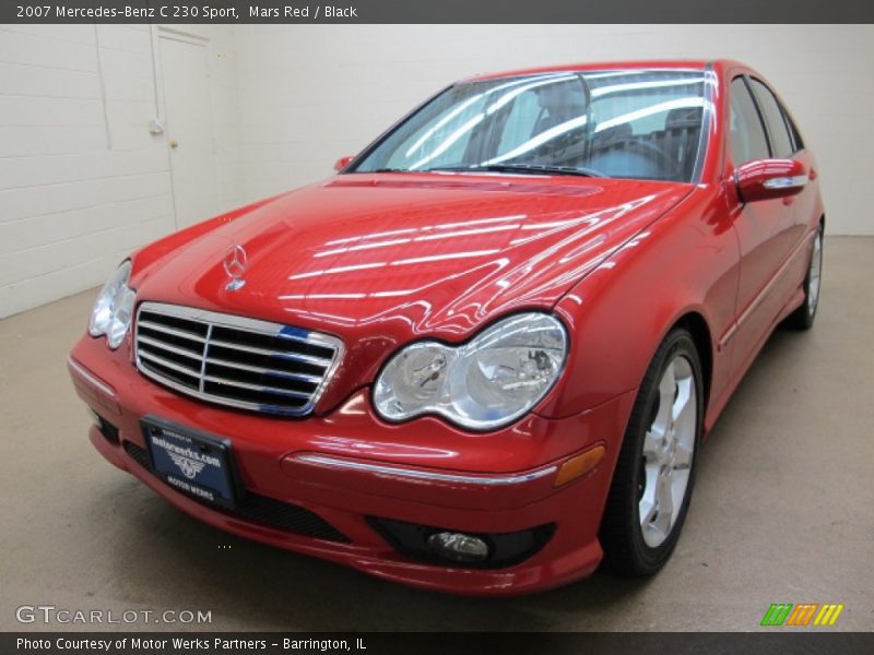 Mars Red / Black 2007 Mercedes-Benz C 230 Sport