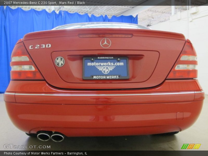 Mars Red / Black 2007 Mercedes-Benz C 230 Sport