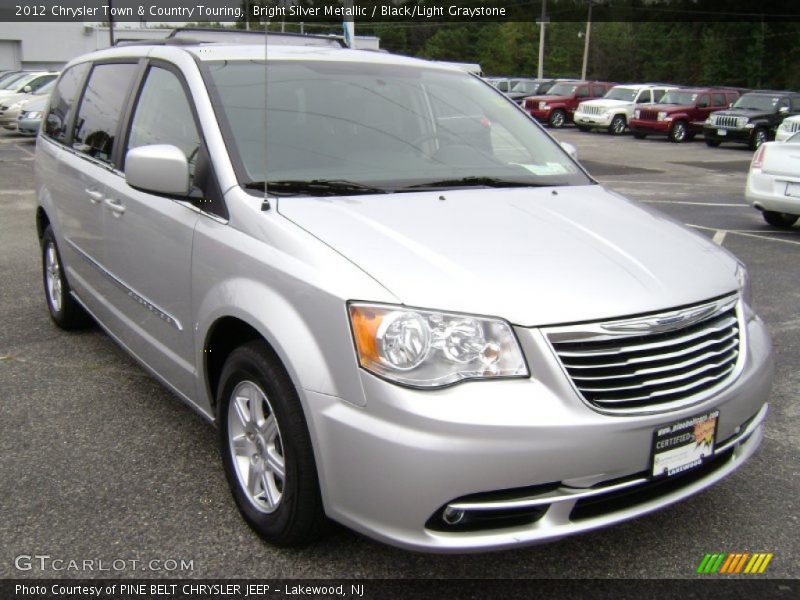 Bright Silver Metallic / Black/Light Graystone 2012 Chrysler Town & Country Touring