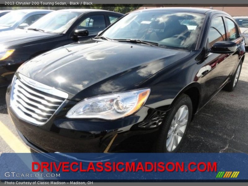 Black / Black 2013 Chrysler 200 Touring Sedan