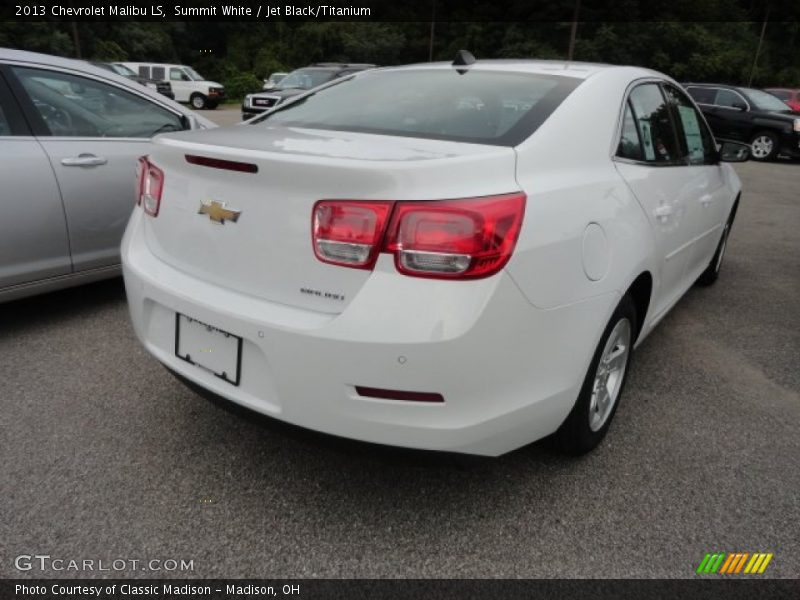 Summit White / Jet Black/Titanium 2013 Chevrolet Malibu LS