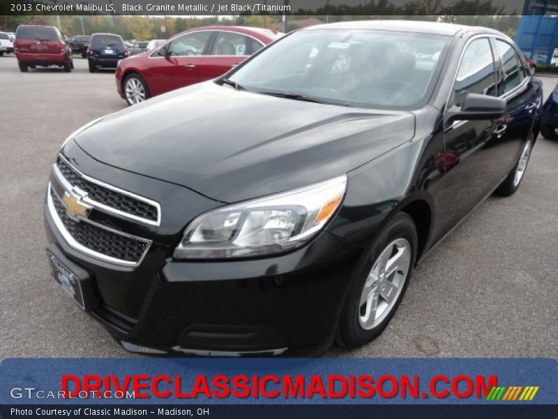 Black Granite Metallic / Jet Black/Titanium 2013 Chevrolet Malibu LS