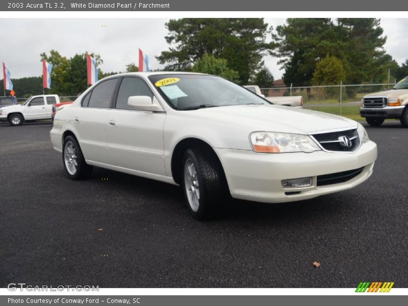 White Diamond Pearl / Parchment 2003 Acura TL 3.2