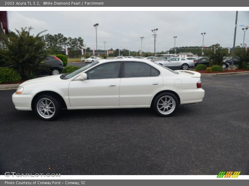 White Diamond Pearl / Parchment 2003 Acura TL 3.2