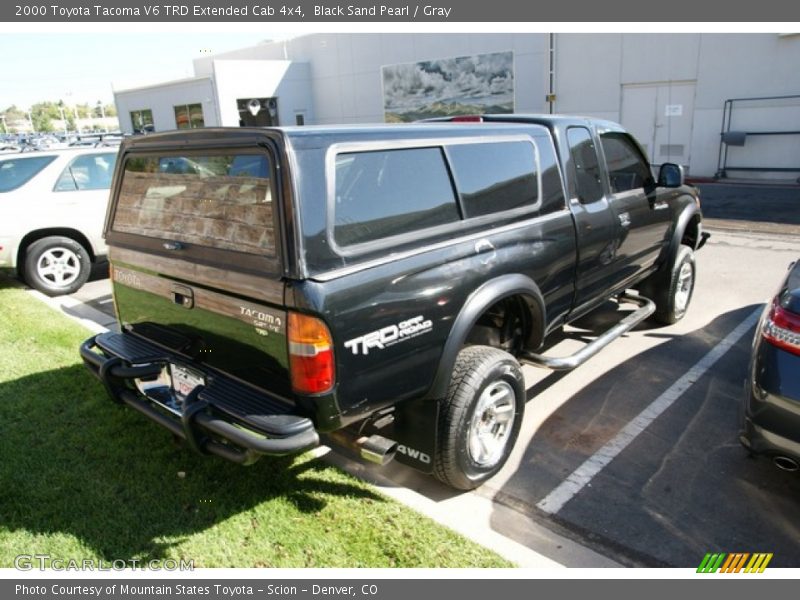 Black Sand Pearl / Gray 2000 Toyota Tacoma V6 TRD Extended Cab 4x4