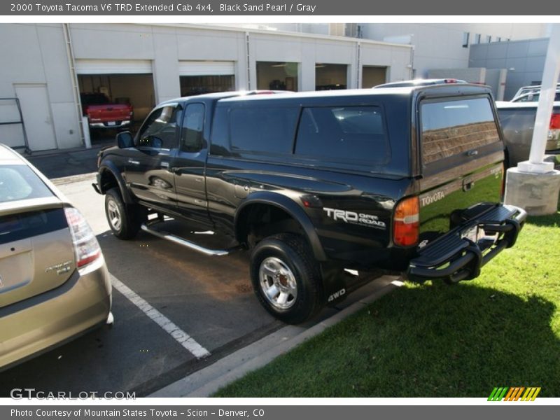 Black Sand Pearl / Gray 2000 Toyota Tacoma V6 TRD Extended Cab 4x4