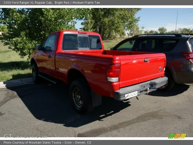Bright Red / Medium Prairie Tan 2000 Ford Ranger XL Regular Cab