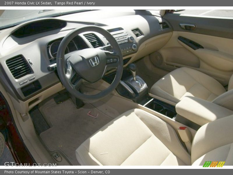 Tango Red Pearl / Ivory 2007 Honda Civic LX Sedan