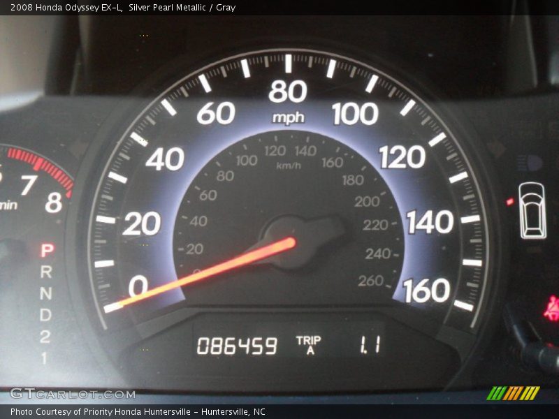 Silver Pearl Metallic / Gray 2008 Honda Odyssey EX-L