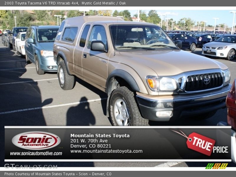 Mystic Gold Metallic / Oak 2003 Toyota Tacoma V6 TRD Xtracab 4x4