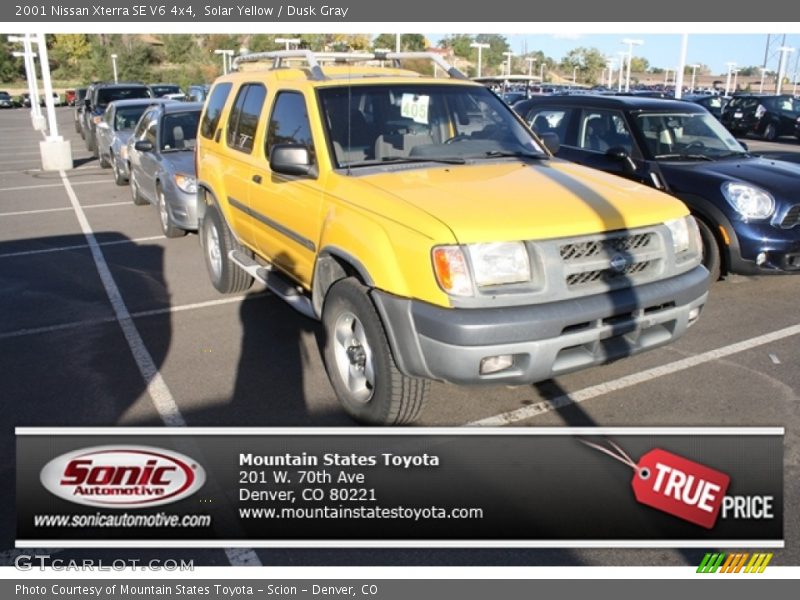 Solar Yellow / Dusk Gray 2001 Nissan Xterra SE V6 4x4