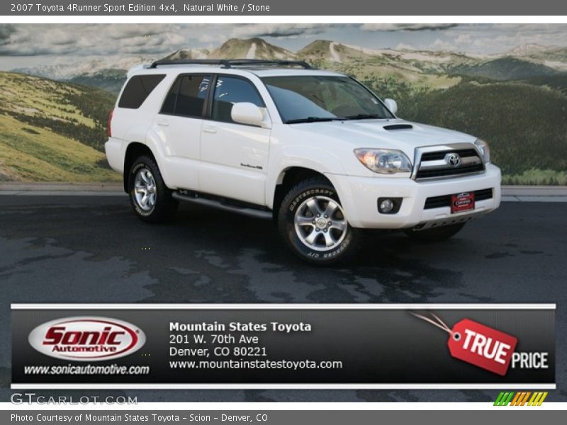 Natural White / Stone 2007 Toyota 4Runner Sport Edition 4x4