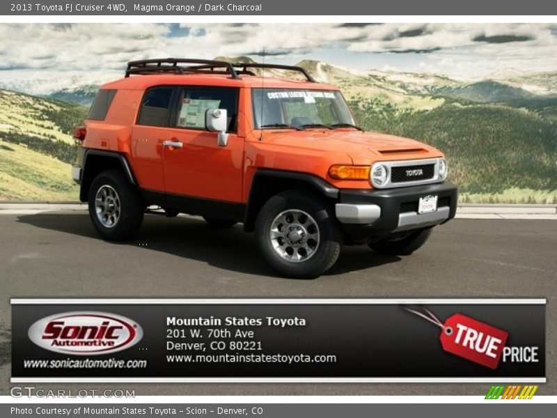 Magma Orange / Dark Charcoal 2013 Toyota FJ Cruiser 4WD