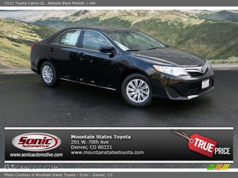 Attitude Black Metallic / Ash 2012 Toyota Camry LE