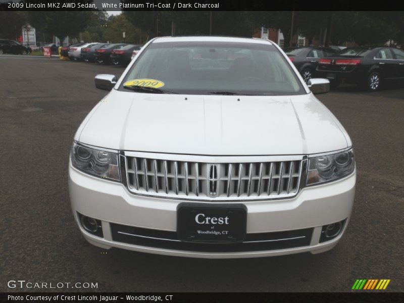 White Platinum Tri-Coat / Dark Charcoal 2009 Lincoln MKZ AWD Sedan