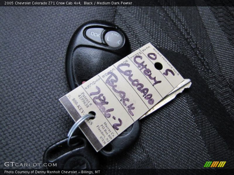 Black / Medium Dark Pewter 2005 Chevrolet Colorado Z71 Crew Cab 4x4
