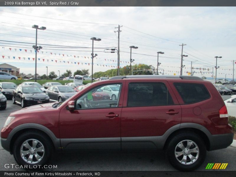 Spicy Red / Gray 2009 Kia Borrego EX V6