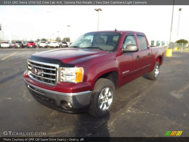 Sonoma Red Metallic / Very Dark Cashmere/Light Cashmere 2013 GMC Sierra 1500 SLE Crew Cab 4x4