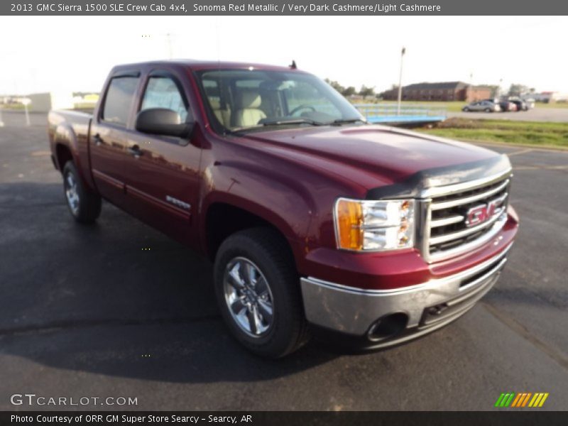 Sonoma Red Metallic / Very Dark Cashmere/Light Cashmere 2013 GMC Sierra 1500 SLE Crew Cab 4x4