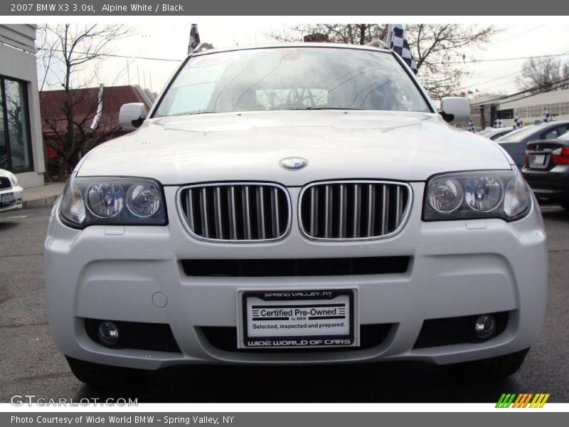 Alpine White / Black 2007 BMW X3 3.0si