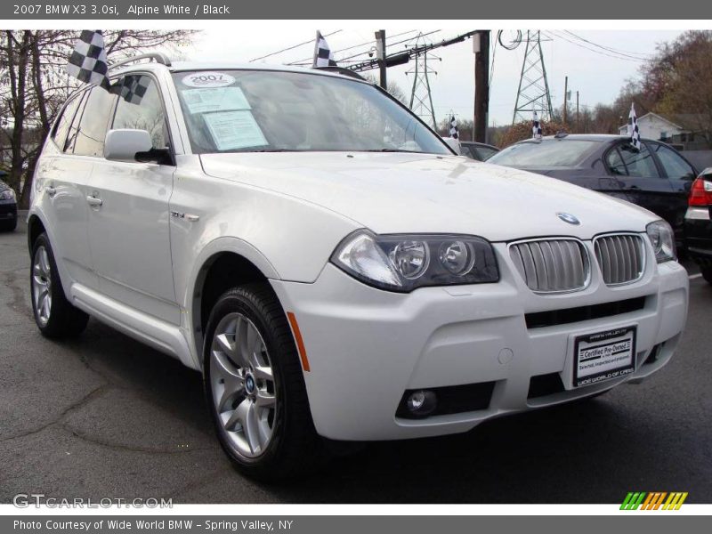 Alpine White / Black 2007 BMW X3 3.0si