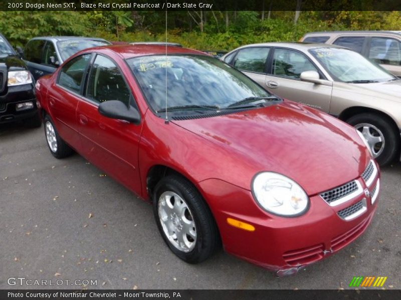 Blaze Red Crystal Pearlcoat / Dark Slate Gray 2005 Dodge Neon SXT