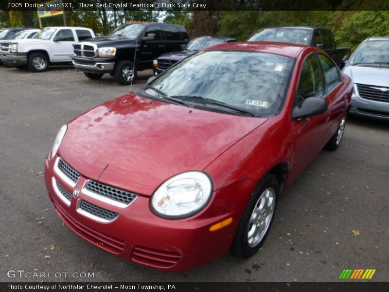 Blaze Red Crystal Pearlcoat / Dark Slate Gray 2005 Dodge Neon SXT