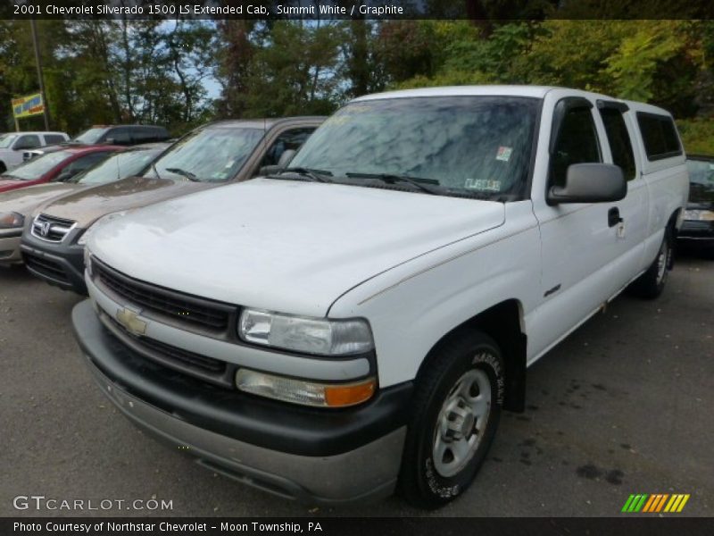 Summit White / Graphite 2001 Chevrolet Silverado 1500 LS Extended Cab