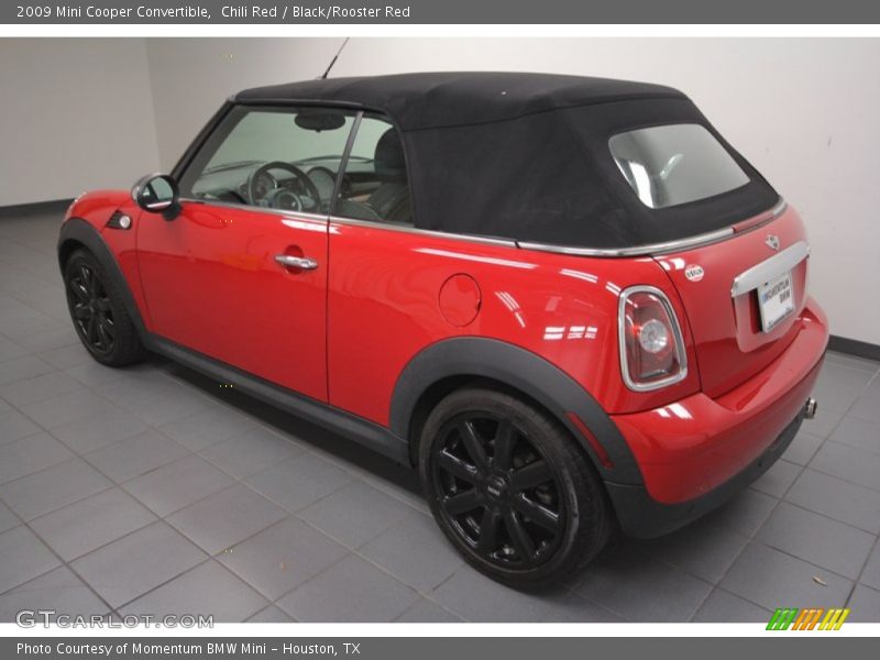 Chili Red / Black/Rooster Red 2009 Mini Cooper Convertible