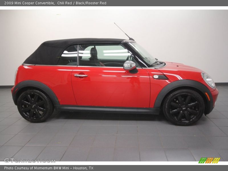 Chili Red / Black/Rooster Red 2009 Mini Cooper Convertible