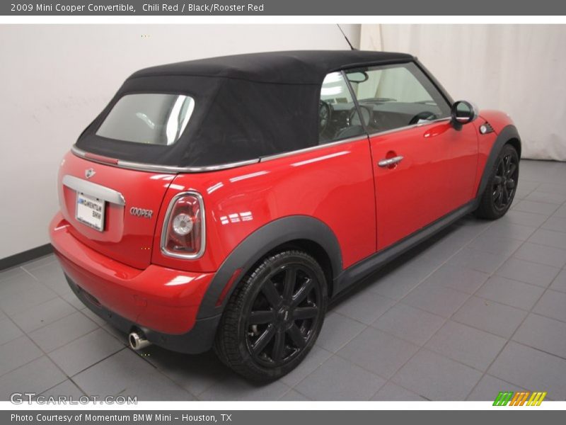 Chili Red / Black/Rooster Red 2009 Mini Cooper Convertible