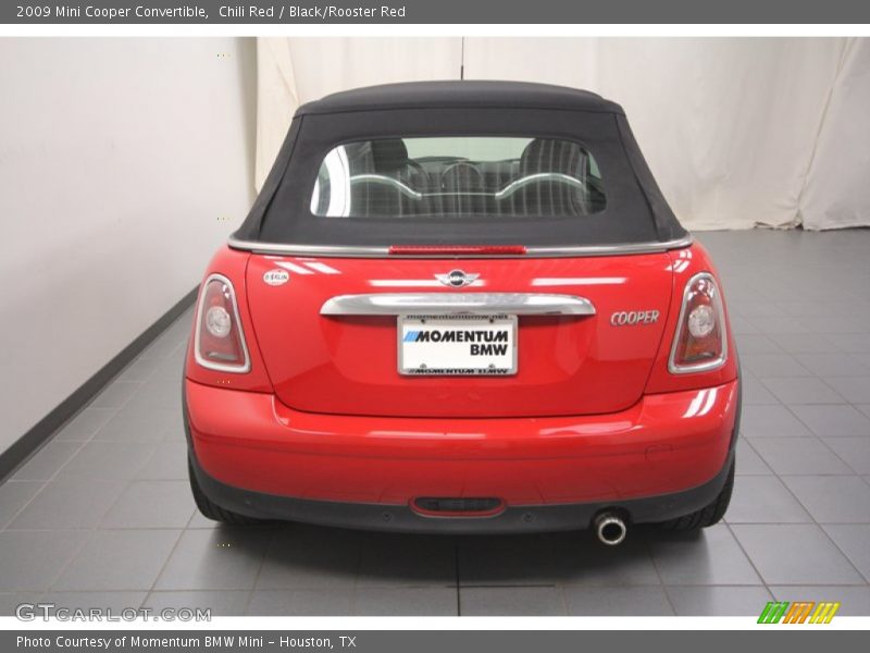 Chili Red / Black/Rooster Red 2009 Mini Cooper Convertible