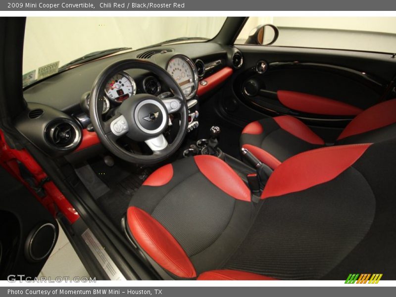 Black/Rooster Red Interior - 2009 Cooper Convertible 