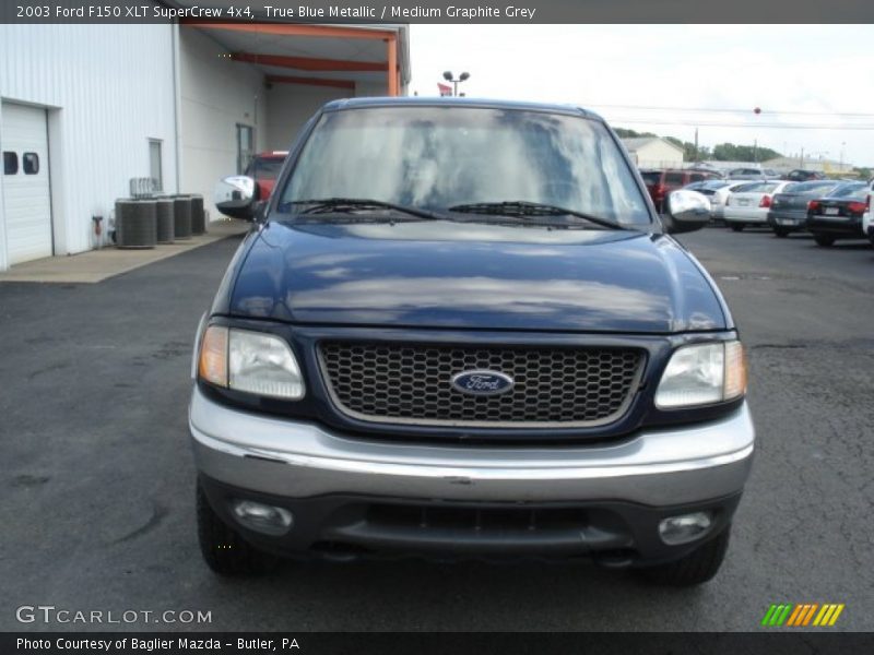 True Blue Metallic / Medium Graphite Grey 2003 Ford F150 XLT SuperCrew 4x4