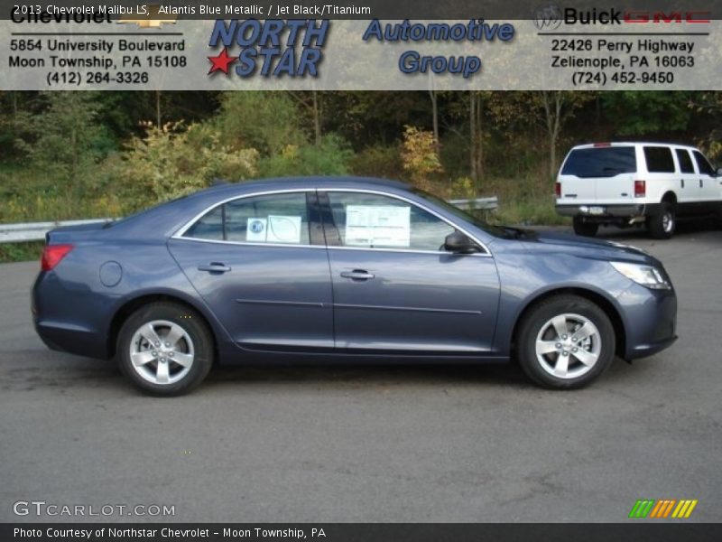 Atlantis Blue Metallic / Jet Black/Titanium 2013 Chevrolet Malibu LS