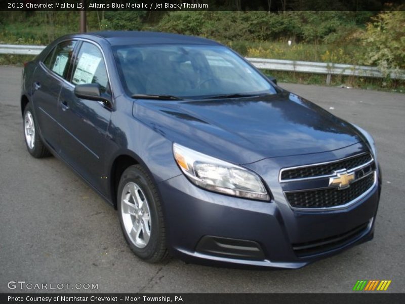 Atlantis Blue Metallic / Jet Black/Titanium 2013 Chevrolet Malibu LS