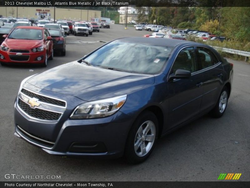 Atlantis Blue Metallic / Jet Black/Titanium 2013 Chevrolet Malibu LS