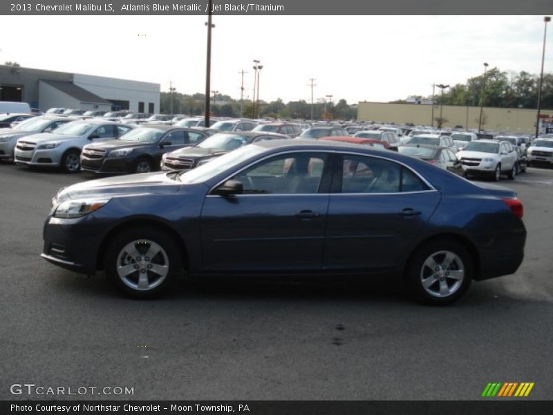 Atlantis Blue Metallic / Jet Black/Titanium 2013 Chevrolet Malibu LS