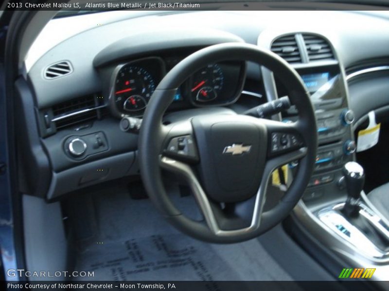 Atlantis Blue Metallic / Jet Black/Titanium 2013 Chevrolet Malibu LS