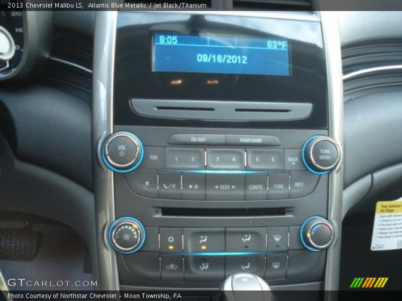Atlantis Blue Metallic / Jet Black/Titanium 2013 Chevrolet Malibu LS