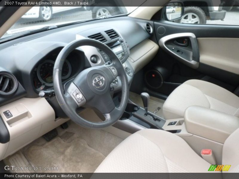 Black / Taupe 2007 Toyota RAV4 Limited 4WD
